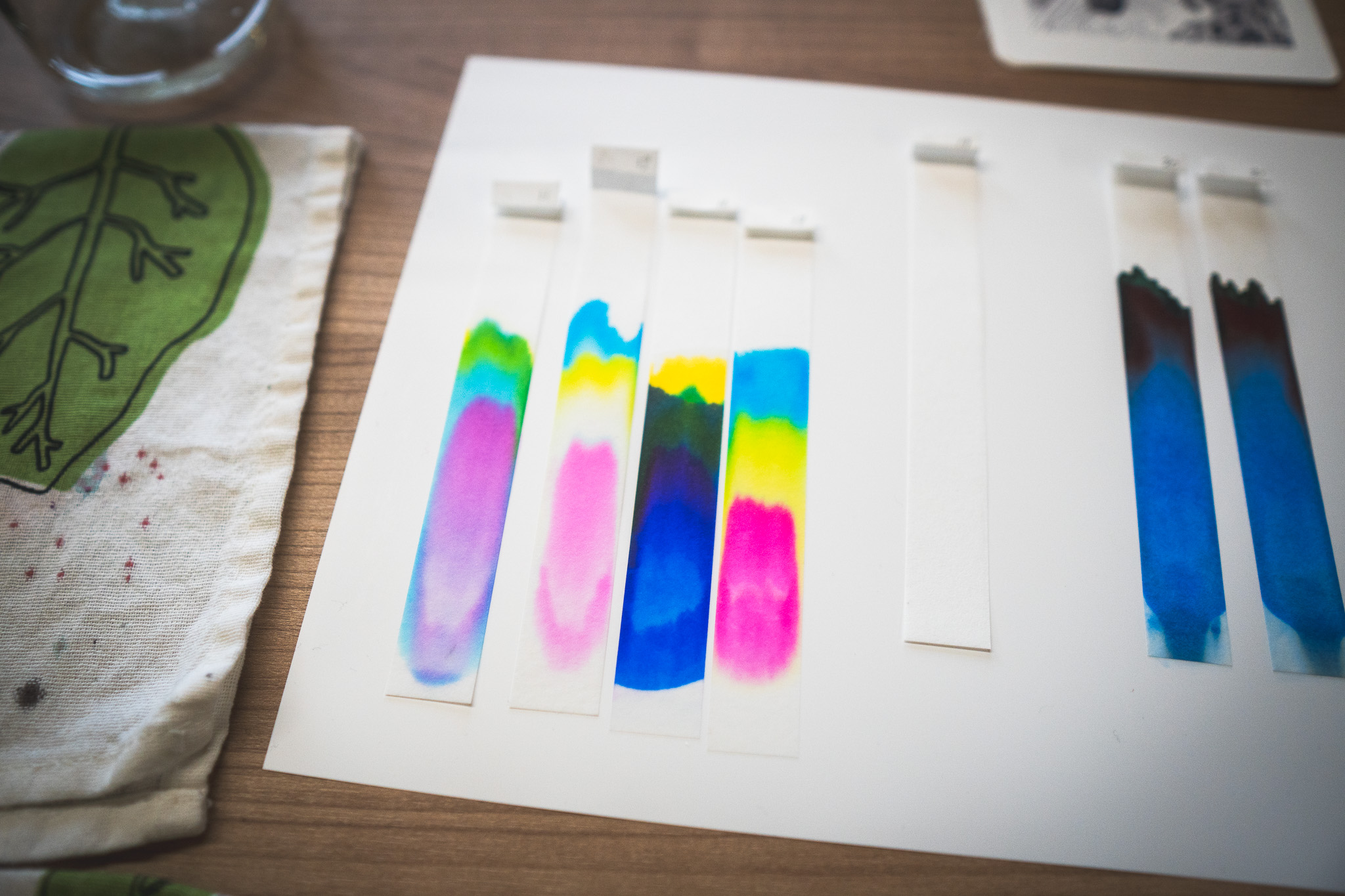 Chromatography of the inks